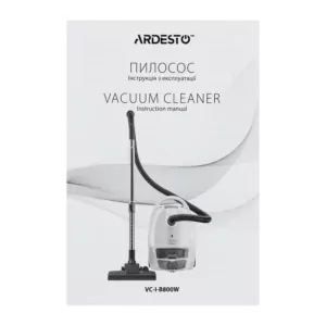 Пылесос Ardesto мешковый, 800Вт, мешок-3.5л, HEPA, белый