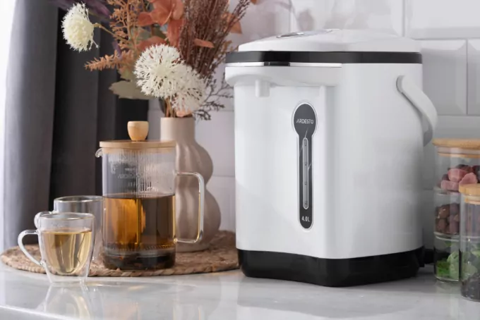 Термопот ARDESTO 4л, пластик, сіро-чорний