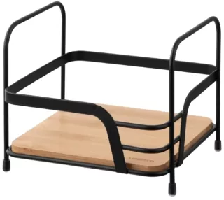 Shelf ARDESTO Minimalism 1-tier 16×15.5×13.5cm, metal, bamboo, black