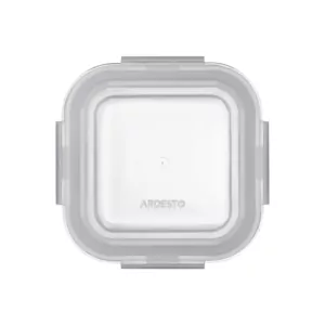 Контейнер для зберігання харчових продуктів Ardesto Gemini 0.31л, боросилікатне скло, пластик, квадратний, прозорий