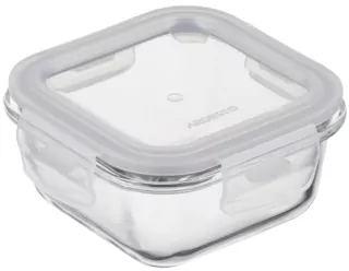 Ardesto Food storage container Gemini 0.31l, borosilicate glass, plastic, square, transparent