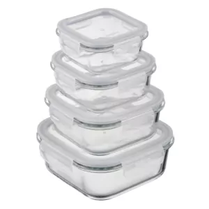 Ardesto Food storage container Gemini 0.8l, borosilicate glass, plastic, square, transparent