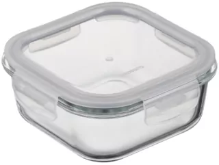 Ardesto Food storage container Gemini 0.8l, borosilicate glass, plastic, square, transparent