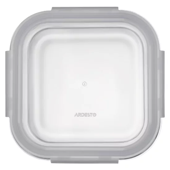 Контейнер для хранения пищевых продуктов Ardesto Gemini, 1.23л, боросиликатное стекло, пластик, квадратный, прозрачный