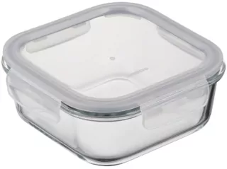 Ardesto Food storage container Gemini 1.23l, borosilicate glass, plastic, square, transparent