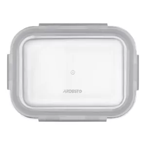 Контейнер для зберігання харчових продуктів Ardesto Gemini 0.66л, боросилікатне скло, пластик, прямокутний, прозорий