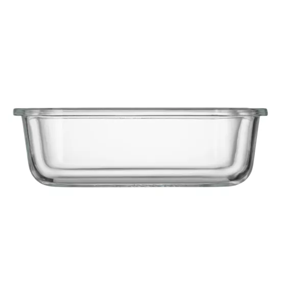 Контейнер для зберігання харчових продуктів Ardesto Gemini 0.66л, боросилікатне скло, пластик, прямокутний, прозорий