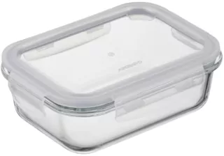 Ardesto Food storage container Gemini 0.66l, borosilicate glass, plastic, rectangular, transparent