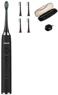 Щітка зубна електр. Ardesto, ETB-211B, 40т. колив/хв, насадок-5, футляр, IPX7, чорний