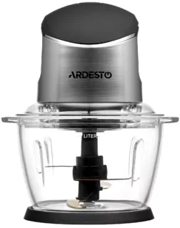 Подрібнювач Ardesto, 400Вт, чаша-1000мл, скло, корпус-пластик/метал, чорно-сріблястий