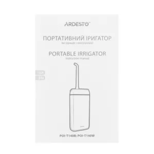 Іригатор Ardesto портативний, чаша 140 мл, Li-ion акум. в компл., чорний