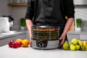 Сушарка для продуктів  Ardesto FDB-532TTC, 250Вт, піддонів -5×3см, діаметр-32см, макс-70°С, таймер, електр. управління, пластик , білий