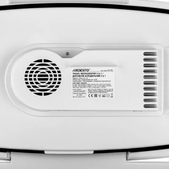 Холодильник дорожный ARDESTO, 2в1, 29л, 220/12В, нагрев 55°C, охлаждение 18-20°C, USB-порт, 5кг, светло-зеленый