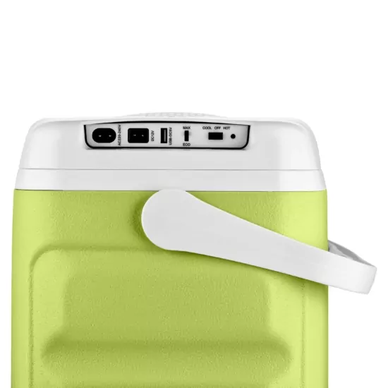 Холодильник дорожный ARDESTO, 2в1, 29л, 220/12В, нагрев 55°C, охлаждение 18-20°C, USB-порт, 5кг, светло-зеленый