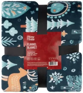 Плед ARDESTO Christmas Flannel 160х200см, 100% полиэстер, олени, зеленый