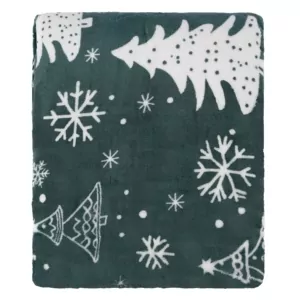 Плед Ardesto Christmas Flannel 160х200см, 100% полиэстер, елки