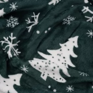 Плед Ardesto Christmas Flannel 160х200см, 100% полиэстер, елки