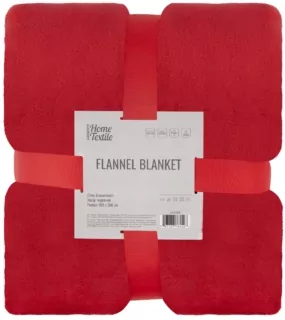 Плед ARDESTO Flannel 160х200см, 100% поліестер, червоний