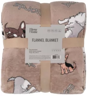 Плед ARDESTO Flannel 160х200см, 100% поліестер, песики в окулярах
