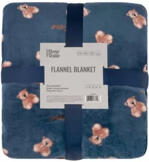 Плед ARDESTO Flannel 160х200см, 100% поліестер, плюшеві ведмедики