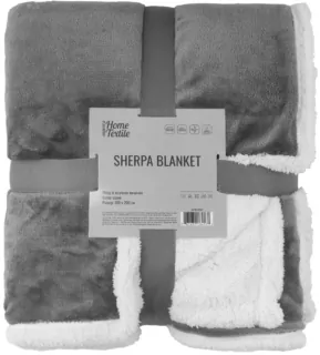 Плед ARDESTO Sherpa 160х200см, 100% поліестер, сірий