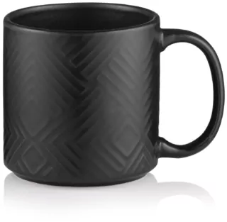 Mug ARDESTO Francesca, 360ml, ceramics, black