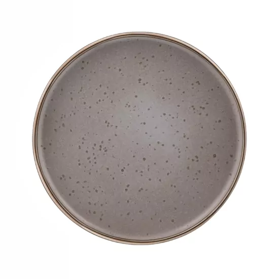 Тарілка десертна ARDESTO Fasano, 19.6см, кераміка, сіро-коричневий