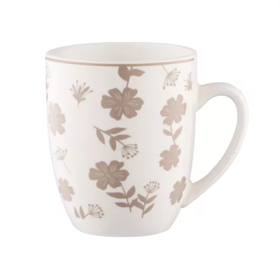 Набір чашок ARDESTO Ravenna, 4шт., 360мл, порцеляна, біло-бежевий