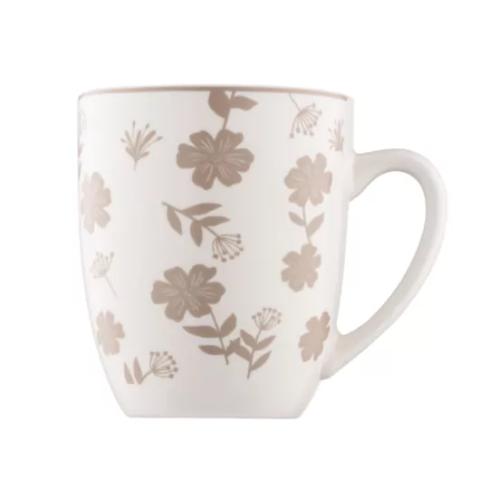 Набір чашок ARDESTO Ravenna, 4шт., 360мл, порцеляна, біло-бежевий