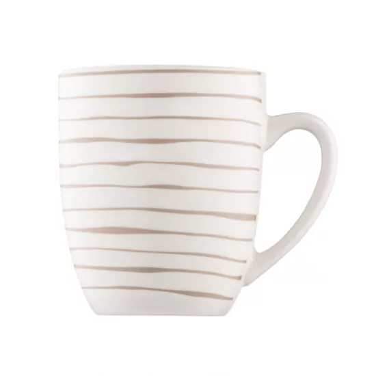 Набір чашок ARDESTO Ravenna, 4шт., 360мл, порцеляна, біло-бежевий