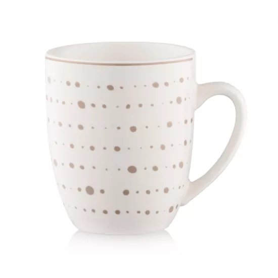 Набір чашок ARDESTO Ravenna, 4шт., 360мл, порцеляна, біло-бежевий