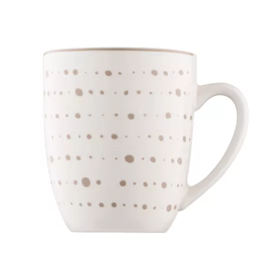 Набір чашок ARDESTO Ravenna, 4шт., 360мл, порцеляна, біло-бежевий