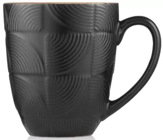 Mug ARDESTO Dafne, 380ml, ceramic, black