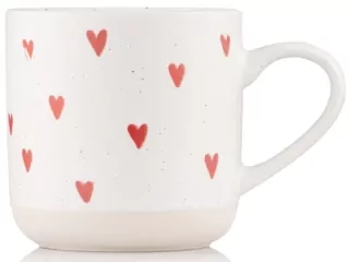 Mug ARDESTO Heart, 350ml, ceramic, white