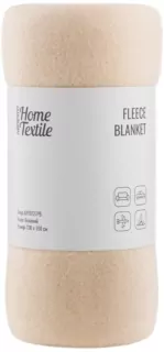 Плед ARDESTO Fleece 130×160см, 100% полиэстер, бежевый