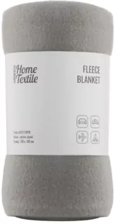 Плед ARDESTO Fleece 130×160см, 100% полиэстер, серый светлый