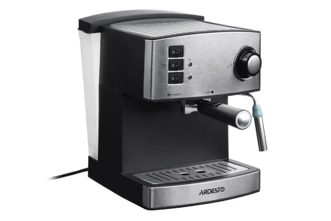 Coffee maker ARDESTO carob Steel Collection 1.6l, ground, hand capuchino maker, silver-black