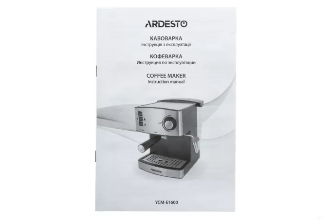 Coffee maker ARDESTO carob Steel Collection 1.6l, ground, hand capuchino maker, silver-black