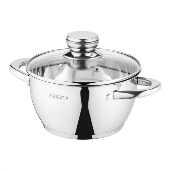 Каструля зі скляною кришкою ARDESTO Gemini Lucca, 2.3л, нержавіюча сталь