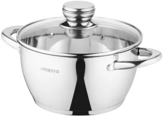 Каструля зі скляною кришкою ARDESTO Gemini Lucca, 3.2л, нержавіюча сталь