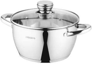 Каструля зі скляною кришкою ARDESTO Gemini Lucca, 4.2л, нержавіюча сталь