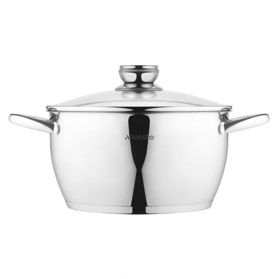 Каструля зі скляною кришкою ARDESTO Gemini Lucca, 5.5л, нержавіюча сталь