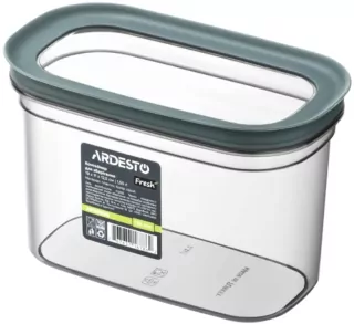 Контейнер для зберігання харчових продуктів ARDESTO Fresh 1.55л, пластик, прямокутна, сірий