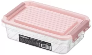 Контейнер для зберігання харчових продуктів ARDESTO Fresh 0.52л, пластик, прямокутна, рожевий
