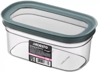 Контейнер для зберігання харчових продуктів ARDESTO Fresh 1л, пластик, прямокутна, сірий
