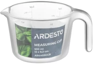 Мірна склянка ARDESTO 0.5л, боросилікатне скло, прозорий