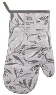 Рукавичка ARDESTO Grey leaves 18х30см, 100% полиэстер (верх), 100% хлопок (низ), серый