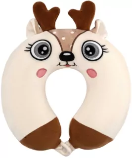Подушка для шиї ARDESTO Travel Reindeer 30х30см, поліуретанова піна, білий