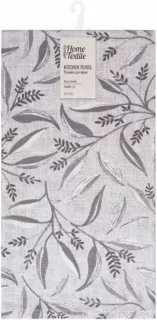 Рушник для кухні ARDESTO Grey leaves 50×68см, 100% бавовна, cірий