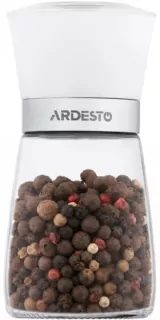 Мельница для соли и перца Ardesto Gemini, 180 мл, стекло, нержавеющая сталь, прозрачный